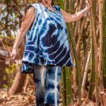 Ensemble Sleeveless tunic & Capri pants with elastic waist