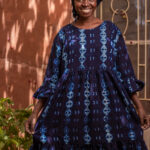 Flared calf- length dress