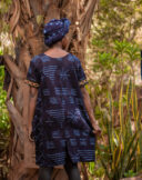 Knee-length dress with short sleeves, round neck - Image 3
